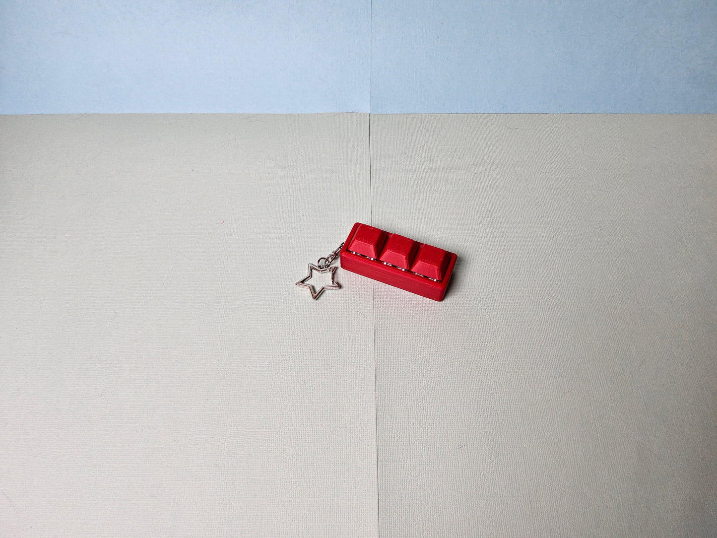 Triple Keycap Fidget Keyring