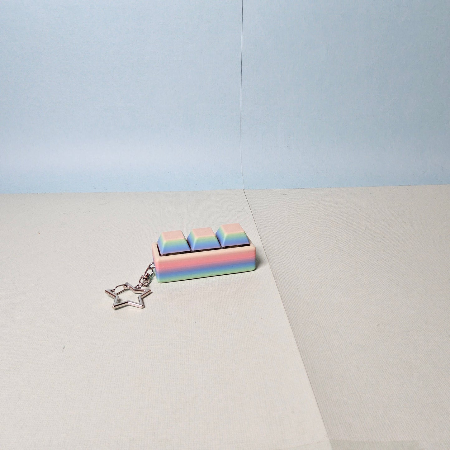 Triple Keycap Fidget Keyring