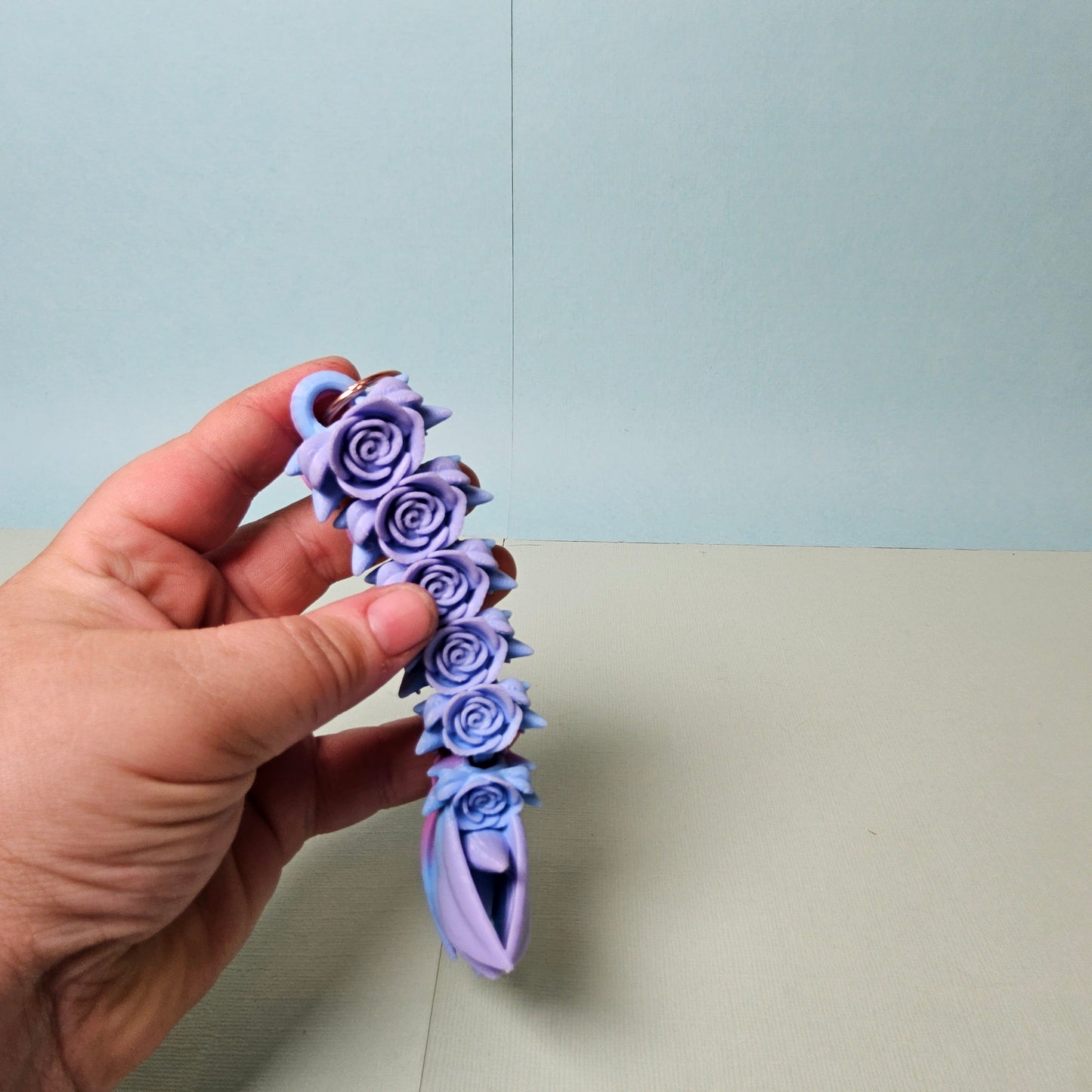 Rose Dragon Tail Keyring